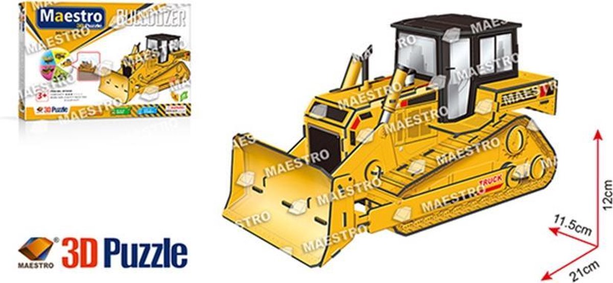 Maesto 3D puzzle Bulldozer