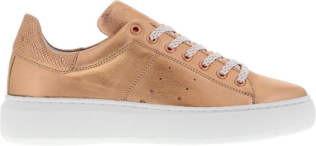 Tango | Ingeborg 1-bg rosegold leather sneaker- white outsole | Maat: 40