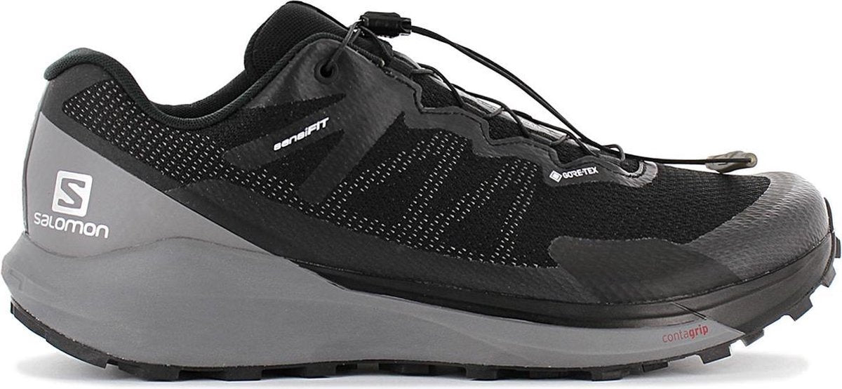 Salomon SENSE RIDE 3 GTX INVIS. FIT - GORE-TEX - Heren Wandelschoenen Trekking Schoenen Sportschoenen Zwart 409751 - Maat EU 46 2/3 UK 11.5