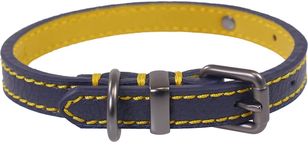 Joules halsband hond leer navy (35