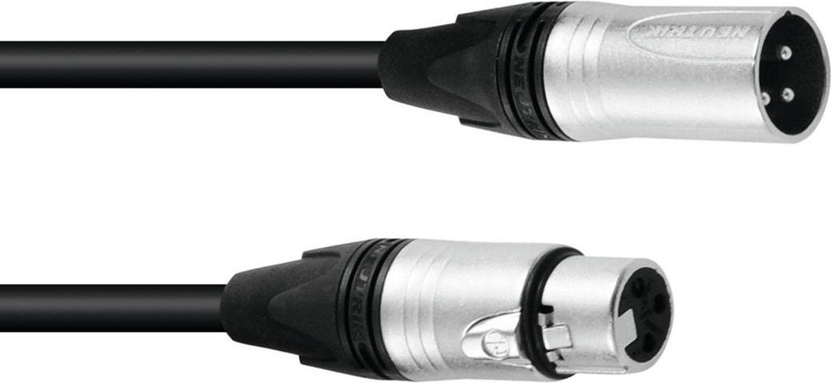 PSSO DMX-kabel XLR 3-pins 3m zwart Neutrik