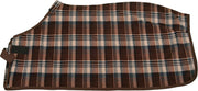 MHS Paardendeken Fleece Deken bruin ruit / 118 cm