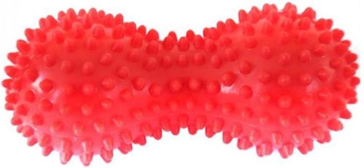 Massage Gun - Massage Bal - Rolmassage Voor Spieren - Peanut - Yoga Fitness - Stress Bal - Spierpijn - Been Hand Pols Voet Nek Rug - 15CM - Rood