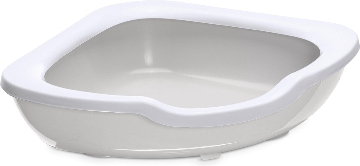 Imac hoek kattenbak fred  lichtgrijs 51x51x15
