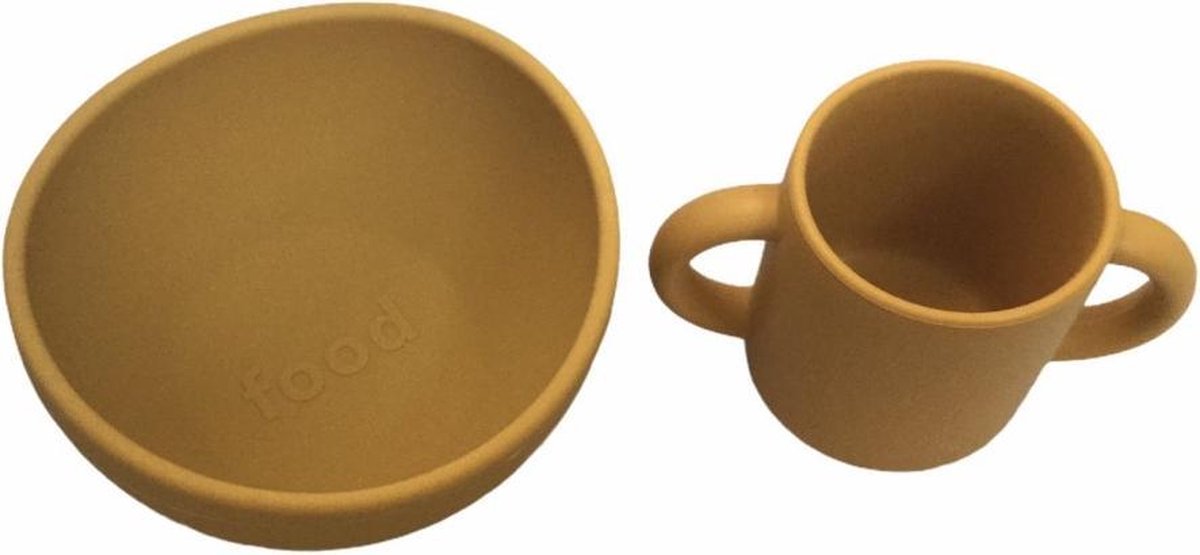 Babycadeau - Kraamcadeau - Geboortecadeau - Setje - Siliconen Beker en bakje - In cadeauverpakking
