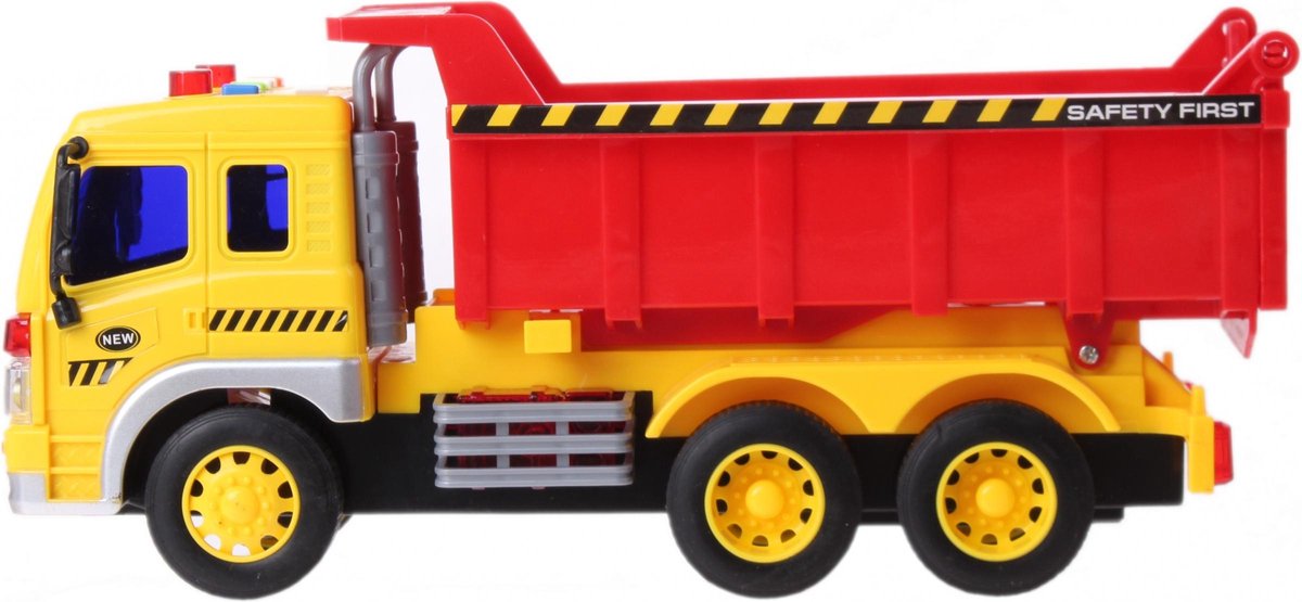 Gearbox Bouwtruck Met Geluid Geel/rood 29 Cm