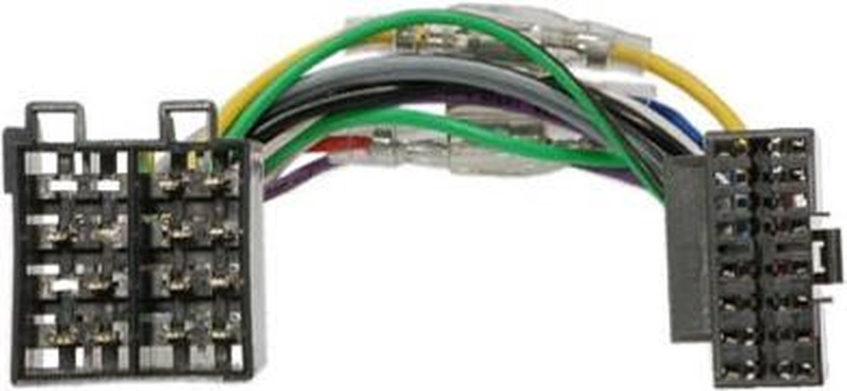 Kabelboom  OEM radio  OEM adapter JVC 16-pin > ISO 16-pin