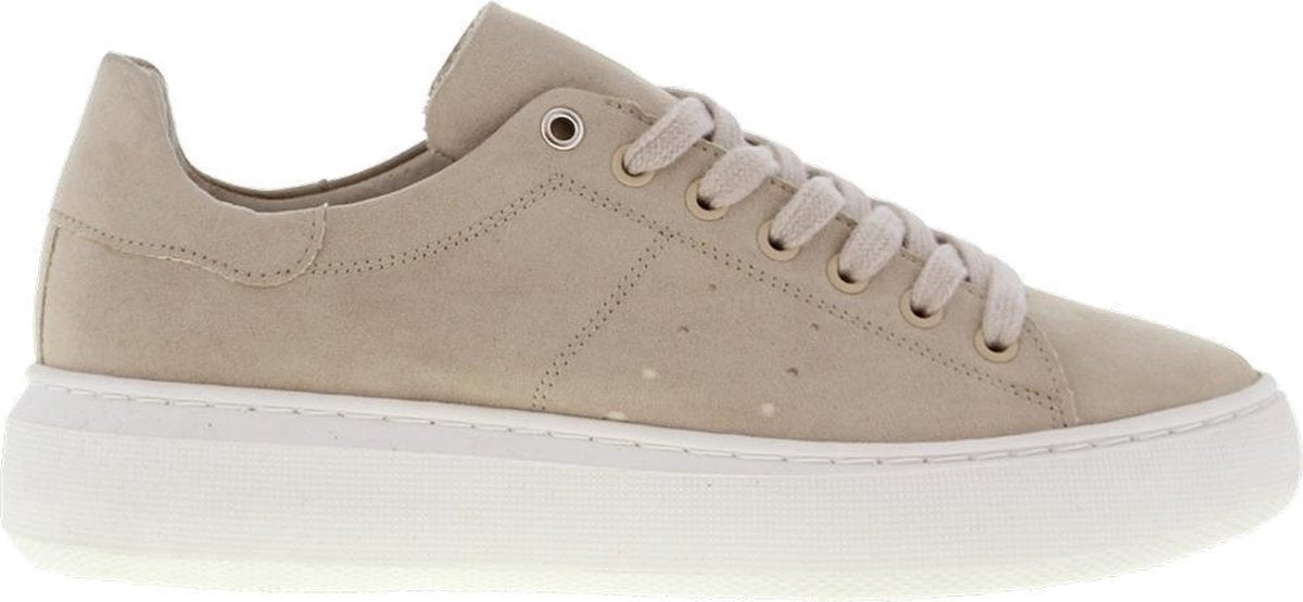 Tango | Ingeborg 1-ze beige suede sneaker- off white outsole | Maat: 39