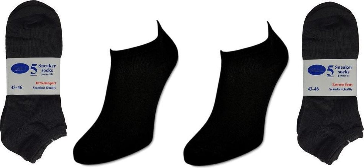 Naft Sneaker Socks Enkel Sokken Multipack Heren Sneakersokken - 10 paar - maat 43-46
