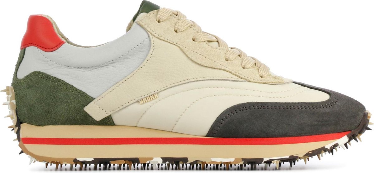 Bronx Vrouwen Leren Lage sneakers / Damesschoenen 66373-ca - Beige - Maat 38