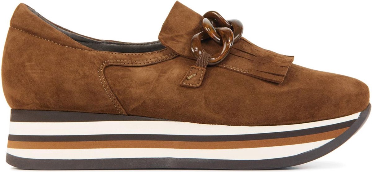 Softwaves Vrouwen  Sneakers / Damesschoenen 7.78.08 - Cognac - Maat 40