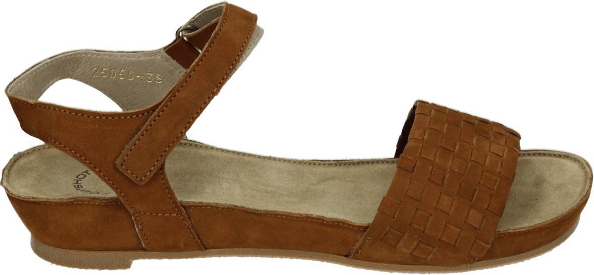 Ca'Shott 25050 BIO - Volwassenen Platte sandalenDames Sandalen - Kleur: Cognac - Maat: 38