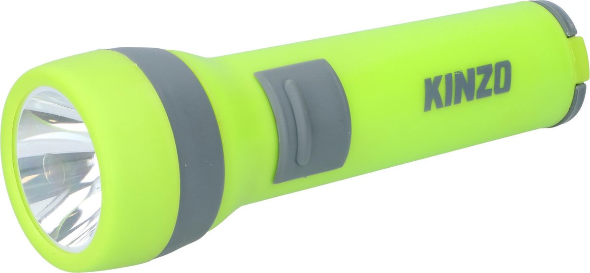 Kinzo Zaklamp - LED - Superhelder - 200 Lumen -  Schijnt tot 140m ver - met Ophanghaak - 2x AA (Excl)