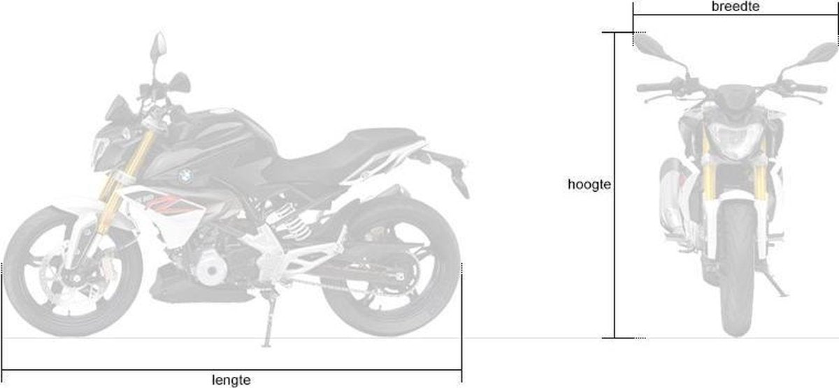 Motorhoes DS Covers FLEXX large - zwart