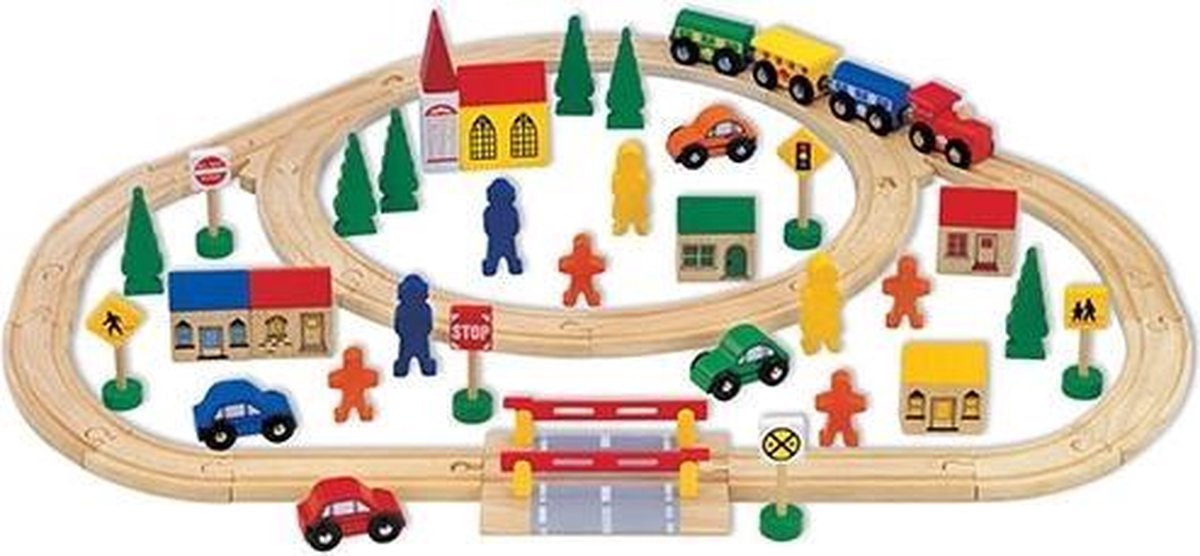 Houten treinset Mentari