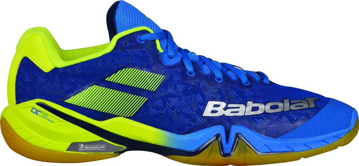 Babolat Shadow Tour Men badmintonschoen - blauw/geel - maat 38
