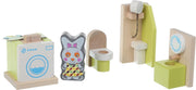 Cubika houten poppenhuismeubels - badkamer