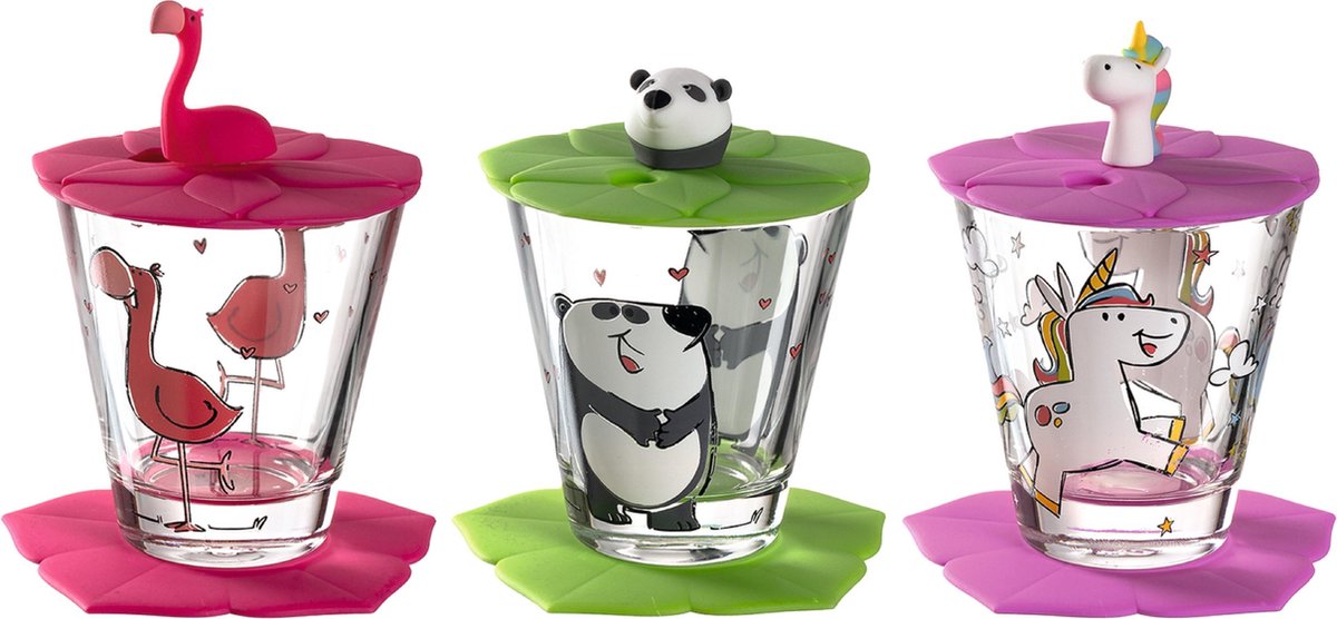 Leonardo Drinkbekerset Bambini Meisje 3 Stuks 215 ml