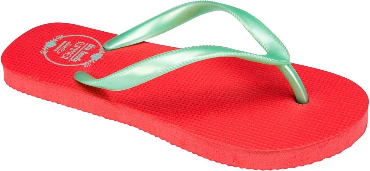 Waimea Teenslippers Junior - Uni - Fuchsia/Groen - 34