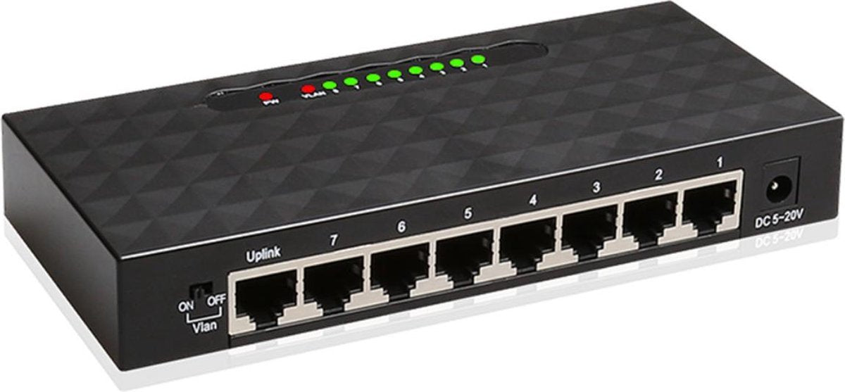 SBVR - SP1080G - Ethernet Switch - 8 poorten - 1000 Mbps