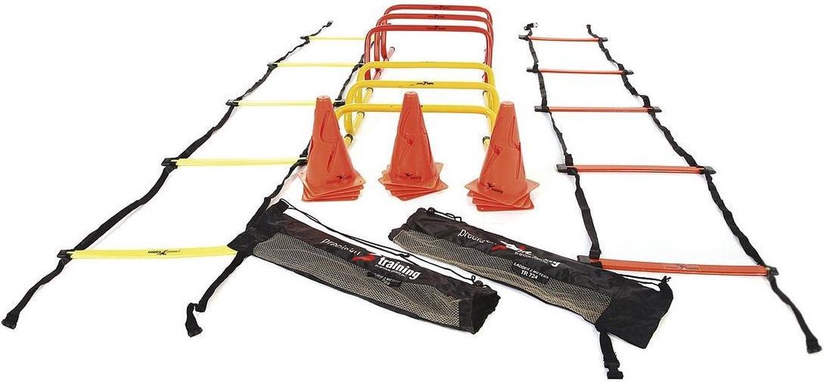 Precision Trainingsset Speed Nylon Geel/oranje 20-delig