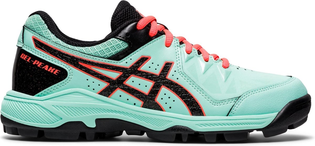 Asics Asics Gel-Peake Sportschoenen - Maat 42.5 - Vrouwen - mintgroen/zwart/rood/oranje