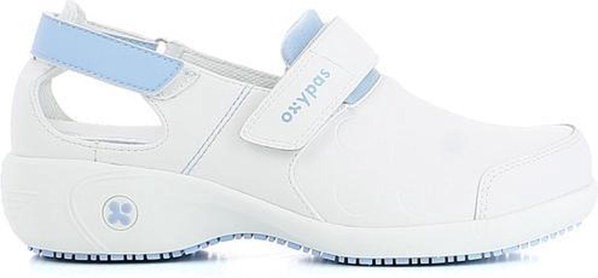 OXYPAS SALMA : Stijlvolle en comfortabele schoen in leder op hak - Maat 41 - Blauw