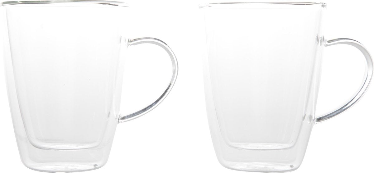 Set van 6x dubbelwandige koffie/thee glazen 250 ml - Transparant - Thee bekers en glazen
