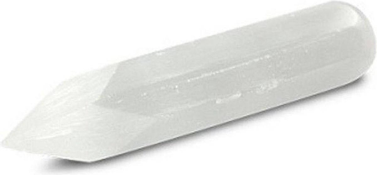 Seleniet massagestaaf punt - 15 cm - wit