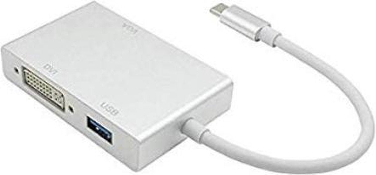 Garpex® USB 3.1 Type C naar HDMI VGA DVI 4 in 1 Conversie Adapter