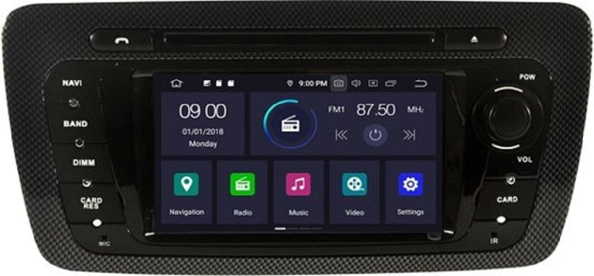 Android 10 Navigatie seat Ibiza dvd carkit usb dab+ 64GB ook geschikt voor iphone