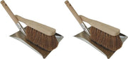 2x Stoffer en blik set verzinkt/hout/kokosharen voor buiten