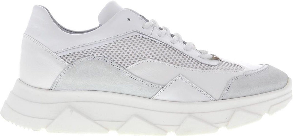 Tango | Kady fat 22-c mt white leather/suede/mesh combi sneaker - white sole | Maat: 38