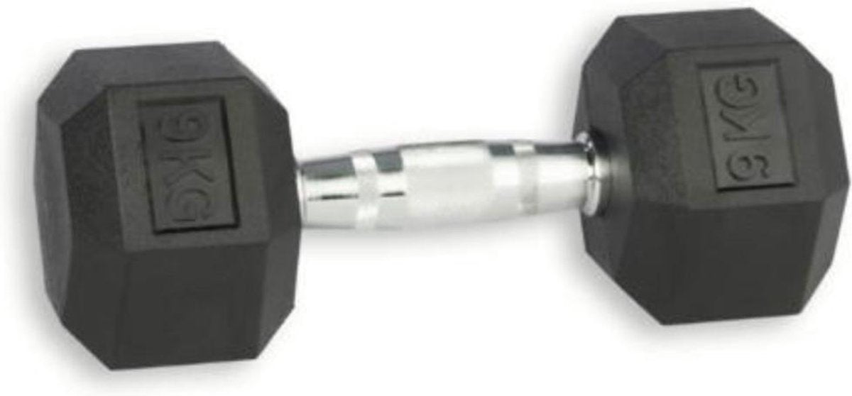 GorillaGrip Hex Dumbbells - 9 KG