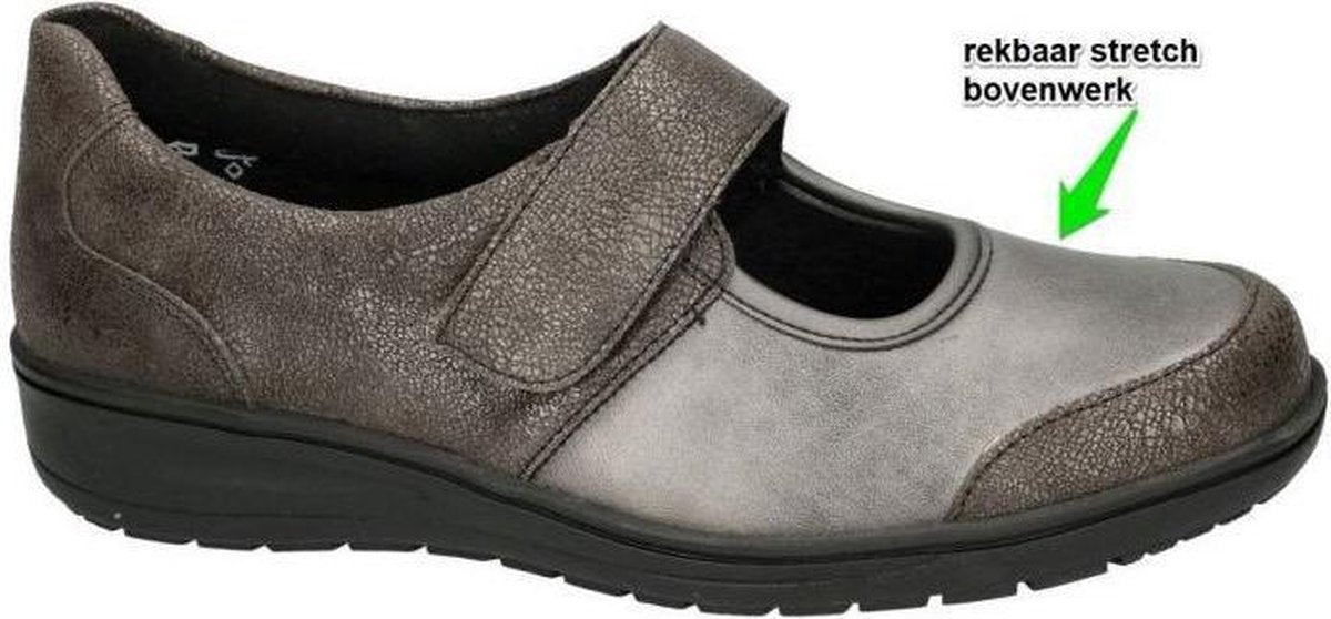 Solidus -Dames -  grijs  donker - lage gesloten schoenen - maat 38½