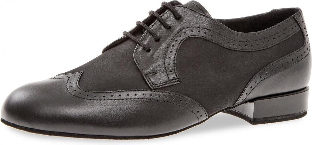 Diamant Chique Heren Dansschoenen 089-026-145 – Extra Breed – Zwart Leer/Nubuck - Maat 40