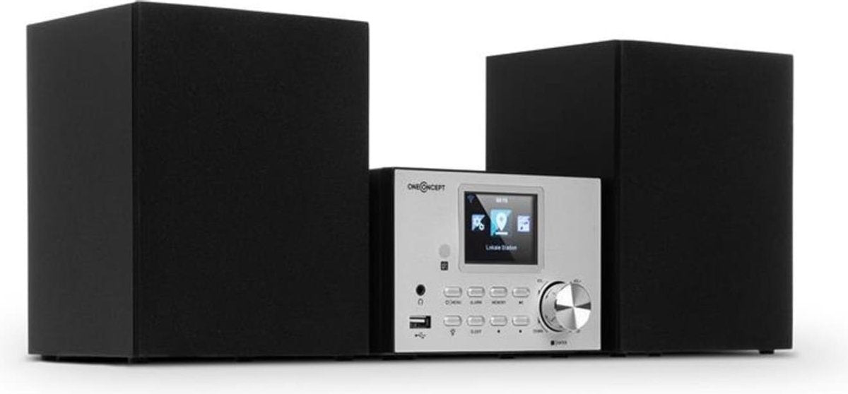 Streamo stereoinstallatie met internetradio WLAN DAB+ FM CD-speler BT zwart