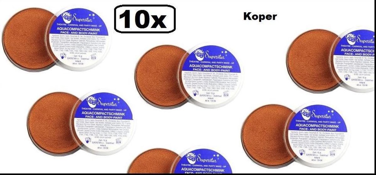 10x Superstar koper 16 gram Voordeel verpakking