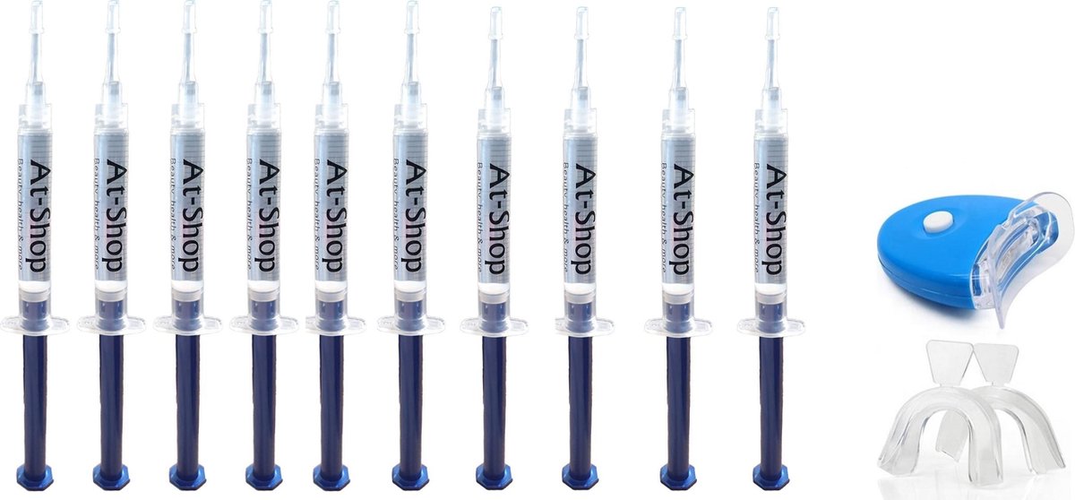 Tanden Bleekset  - 10 Effectieve Bleekgel Spuiten - Effectieve Gelspuiten - Tandenbleekset - Zonder Peroxide (0%) - Witte Tanden - Veilig Thuis Tanden Bleken - Tandenbleker