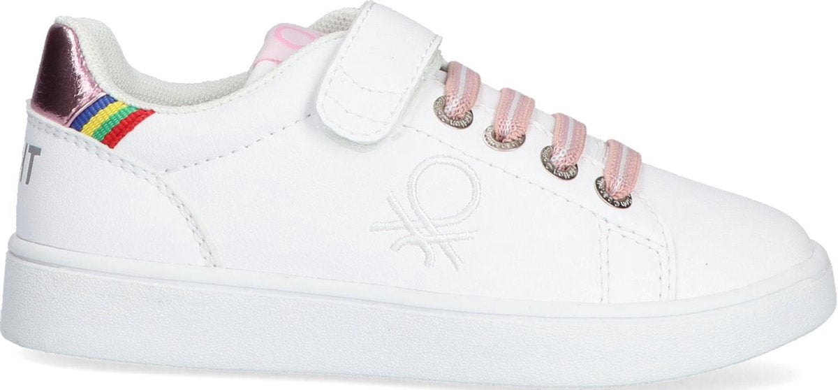 Benetton Penn Crack Velcro Lage sneakers - Meisjes - Wit - Maat 25