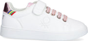 Benetton Penn Crack Velcro Lage sneakers - Meisjes - Wit - Maat 25