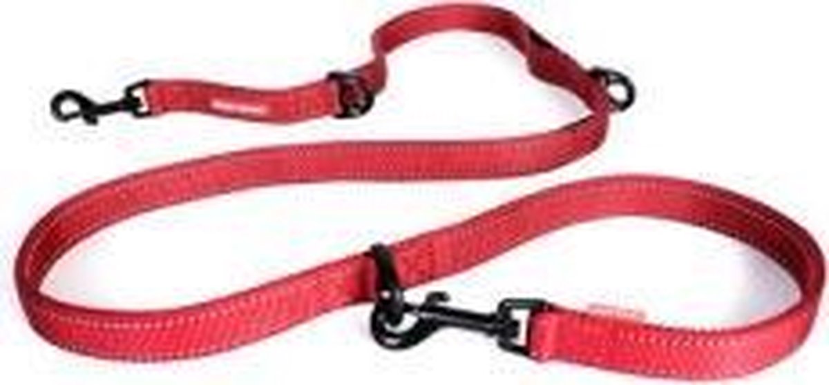 EzyDog Vario 6 - Hondenlijn / riem - 25mm breed - Rood