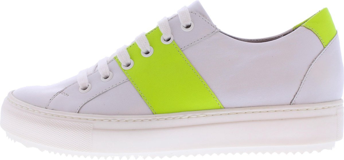Verhulst-Tara sneaker wijdte H-Wit-geel combi-2763-2803-maat 39