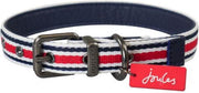 Joules halsband voor hond  coastal gestreept rood 25