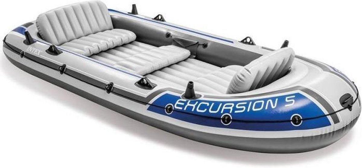 Intex Excursion | 5 personen | Opblaasbare boot | Grijs