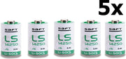 5 Stuks - SAFT LS14250 / 1/2AA Lithium batterij 3.6V