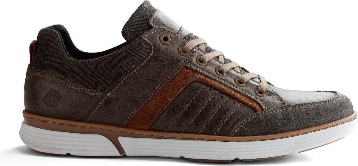 NoGRZ A.Balat - Sportieve leren herensneaker - Taupe - Maat 42
