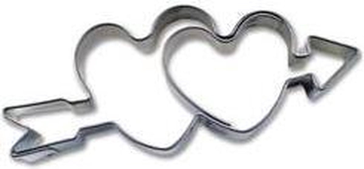 Uitsteker - twee hartjes met pijl - 6cm - St�dter
