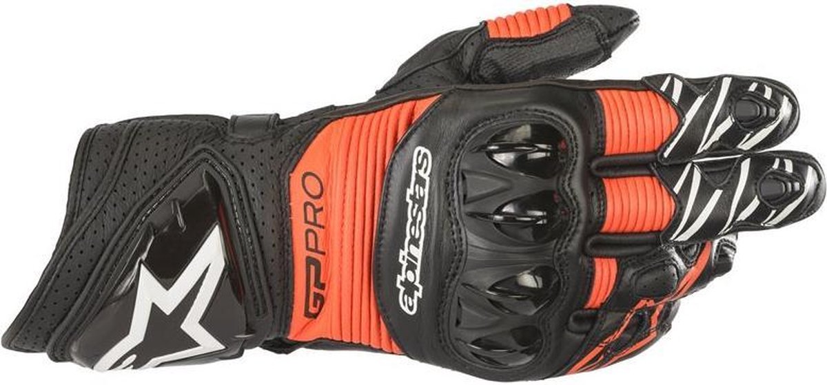 Alpinestars GP Pro R3 Black Red Fluo Motorcycle Gloves 2XL