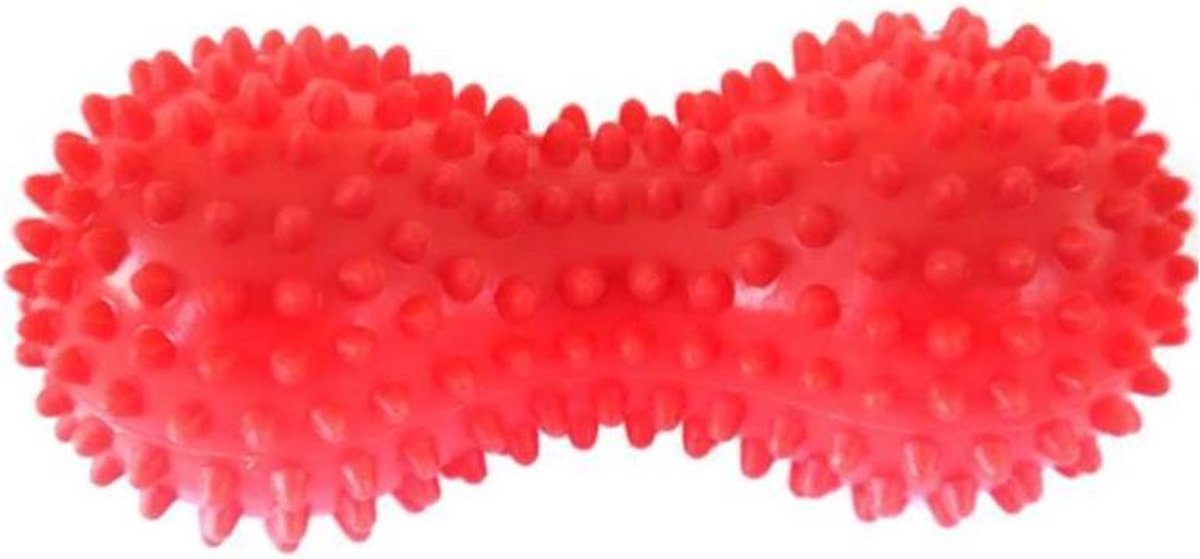 Rolmassage voor spieren | peanut | yoga fitness | stress bal | spierpijn | been hand pols voet nek rug | ROOD